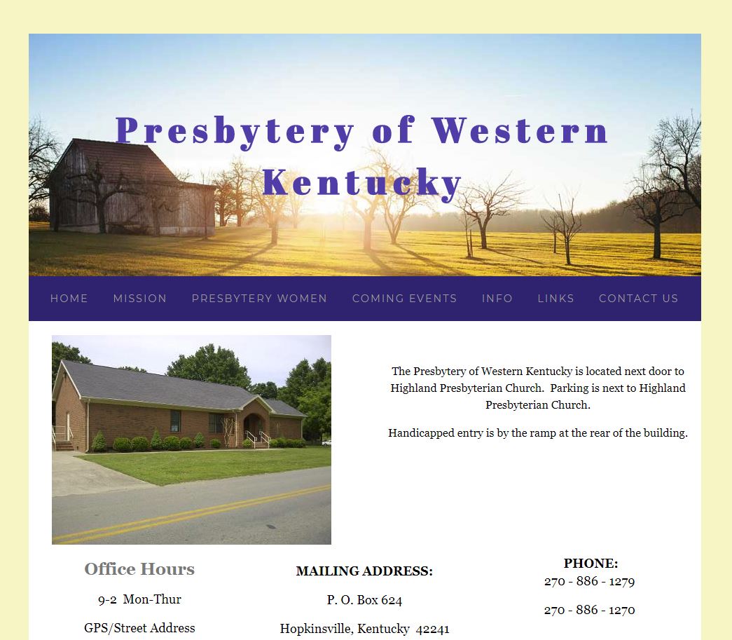 Presbytery of Western Kentucky.