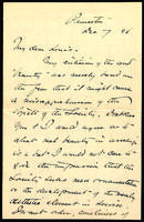 Correspondence to Louis FitzGerald Benson, 1898?, and Henry Van Dyke, 1902.