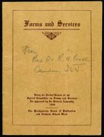 "Forms and Services" with annotations, 1904.