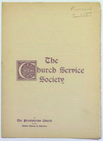 Church Service Society Provisional Constitution, ca. 1897.