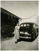 Edith Millican with her car.