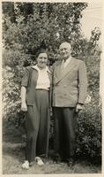 Edith and her father, Frank Millican, Janesville, Wisconsin, 1948.