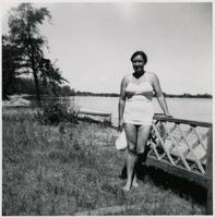 Edith Millican at Cass Lake, Minnesota, 1951.