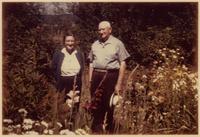 Edith and her father, Frank Millican, Camano Island, Washington, ca. 1960.