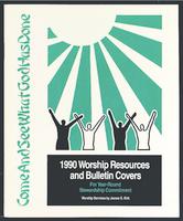 1990 worship resources and bulletin covers.