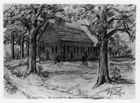 Illustration of Fagg's Manor Second Meeting House, 1743.