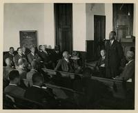 Leonard A. Ellis being examined by Presbytery, before 1946.
