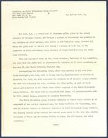 Committee on World Friendship Among Children press release, October 13, 1948.