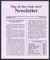 "That All May Freely Serve" newsletter.