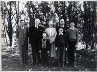 Dr. John A. Mackay with the Voelkel family in Korea, 1949.