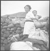 Refugees evacuating Cheju Island, 1953.