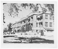 Presbyterian Hospital and staff, Taegu, ca. 1950.