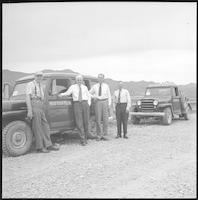 Dr. Edward Adams, Dr. John C. Smith, Mr. Kinsler, and Mr. Harry Hill, ca. 1952.