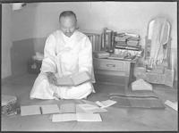 The pastor of a rural church in his study, Taegu, ca. 1938.