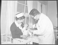 Small baby at Andong Christian Clinic, ca. 1958.