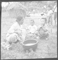 A family eating in Andong, 1954.