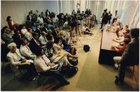 Media attention on the Human Sexuality Committee report at the 203rd General Assembly, Baltimore, Maryland, 1991.