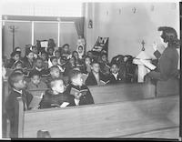 Negro children's choir at Franciscan Mission.