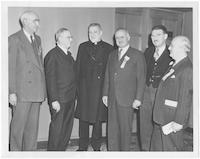 Archbishop Cushing at Jewish meeting.