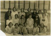 Frances Pryor Irwin with American Junior College for Women students.