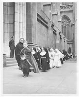'Little nuns' in mission procession.