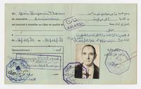 Benjamin Weir's Lebanese residence permit.