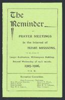 The reminder of prayer meetings in the interest of home missions.