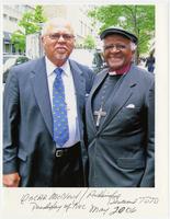 Oscar McCloud and Archbishop Desmond Tutu at the Presbytery of New York City, May 2006.