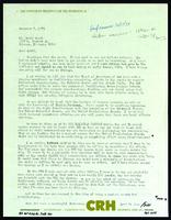 Letter from Bill Johnson addressed to David Sindt, December 7, 1973.