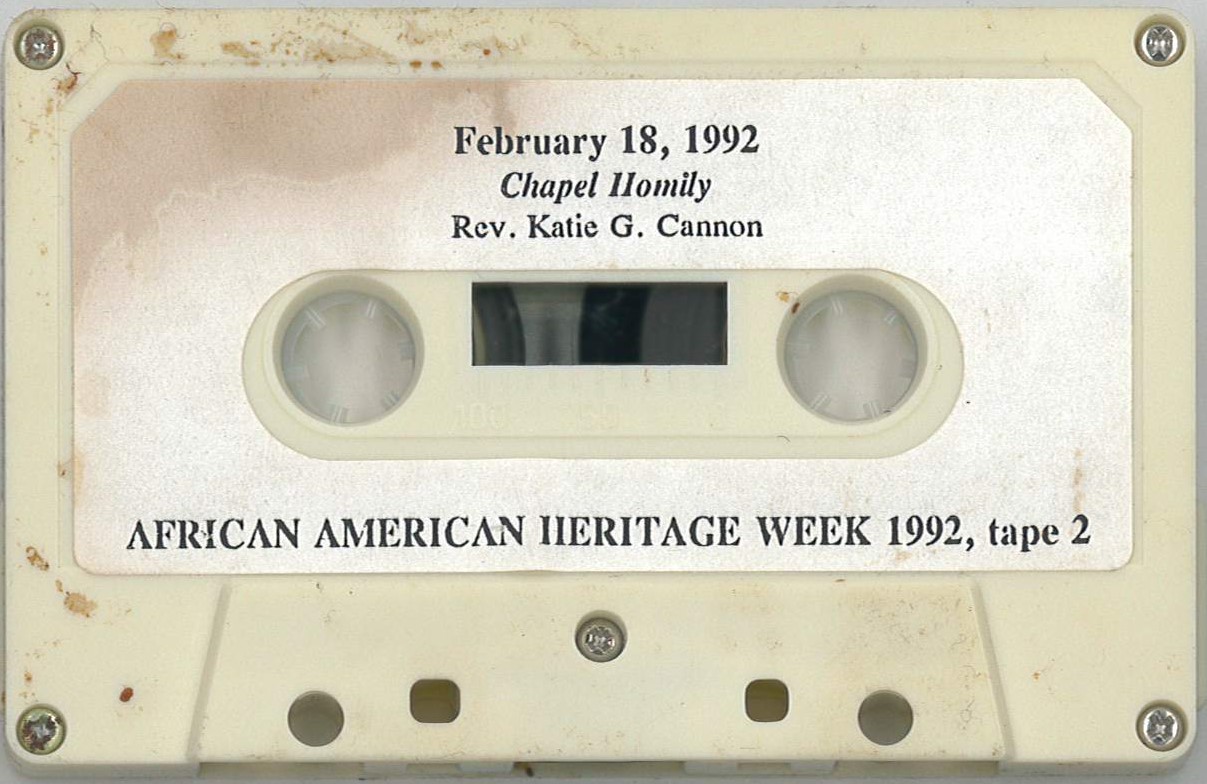 Katie Geneva Cannon, African American Heritage Week homily, 1992.