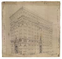 Architect's drawing of the Witherspoon Building.