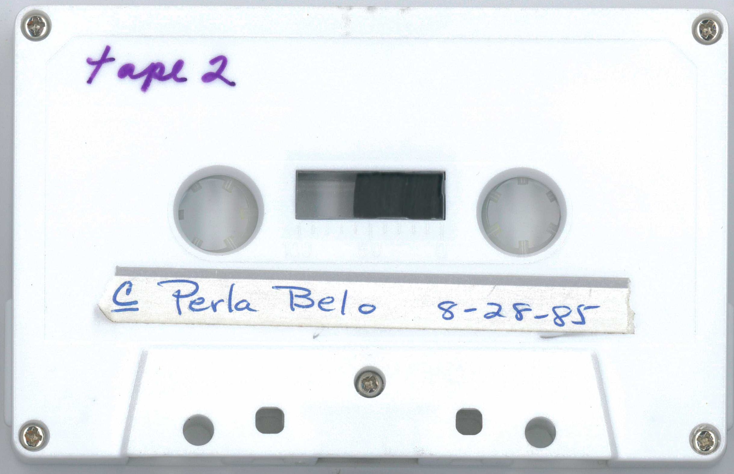 Perla Belo oral history, 1985. Part 3.