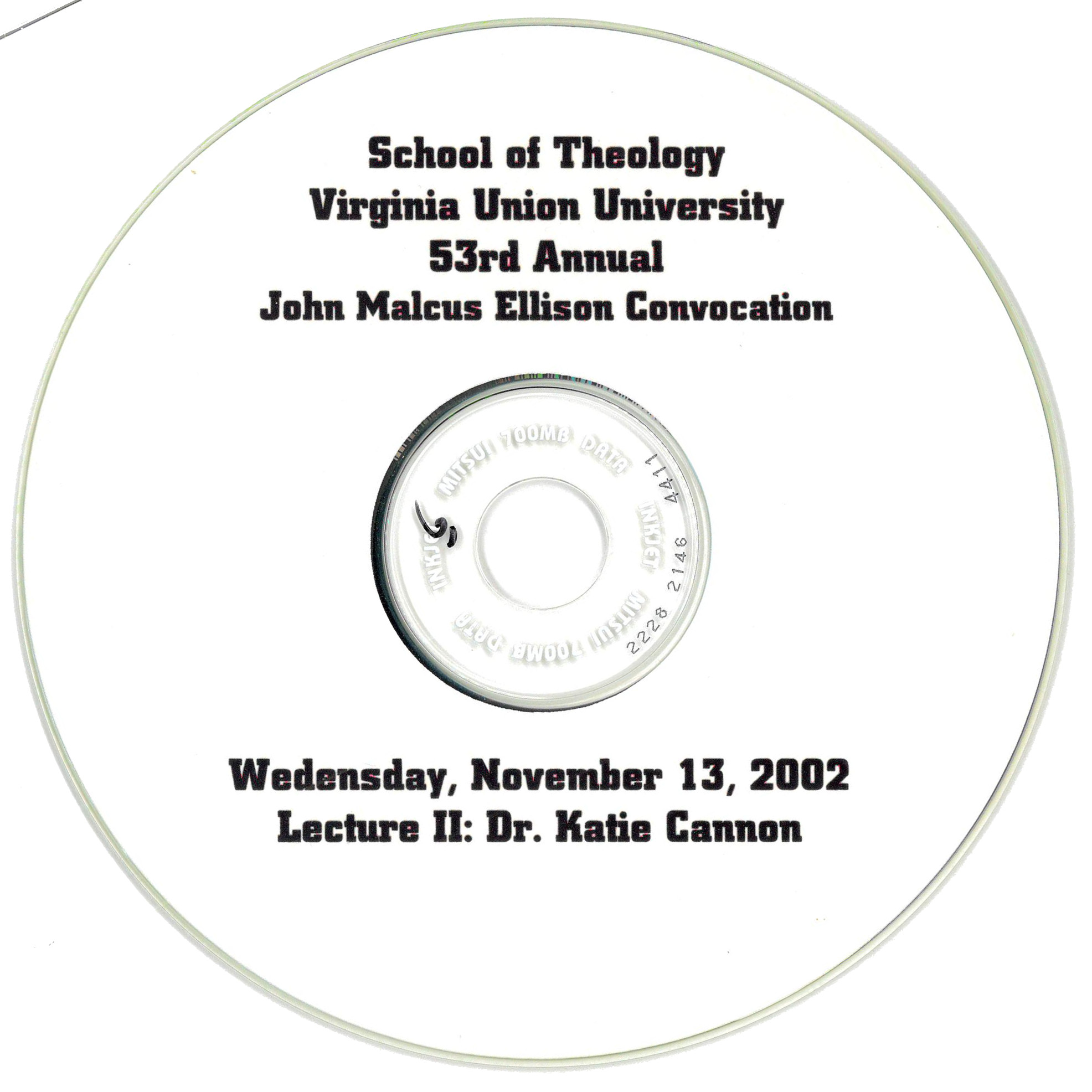 Virginia Union University lecture 2, 2002.