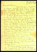 Golden Baird's outgoing correspondence to her mother, circa 1920-1929.
