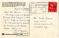 S.S. President Cleveland postcard.