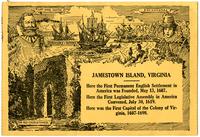 Jamestown Island, Virginia postcard.