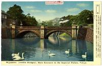 Nijubashi Bridge, Tokyo postcard.