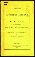 Position of the Southern Church in Relation to Slavery