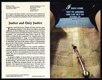 "Justice and Only Justice" bulletin insert.