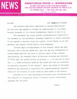 181st General Assembly press releases regarding Black Manifesto and La Raza, 1969.