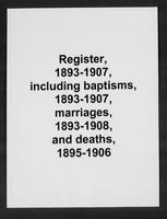 St. James Presbyterian Church (New York, New York) register, 1893-1908.