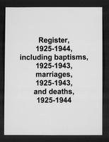 St. James Presbyterian Church (New York, New York) register, 1925-1944.