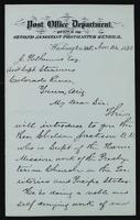 Sheldon Jackson correspondence, November 1880.