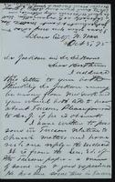 Sheldon Jackson correspondence, October-November 1875.