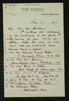 Sheldon Jackson correspondence, August-October 1887.
