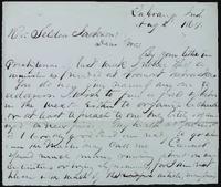 Sheldon Jackson correspondence, August 1869.
