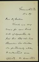 Sheldon Jackson correspondence, May-July 1887.