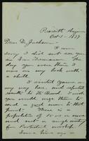 Sheldon Jackson correspondence, October 1877.