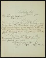 Sheldon Jackson correspondence, June-August 1900.
