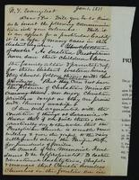 Sheldon Jackson correspondence, January-February 1871.